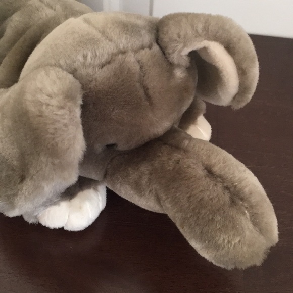 Cuddly Elephant Stuffed Animal Gray White Soft Kid's Toy - Picture 4 of 9